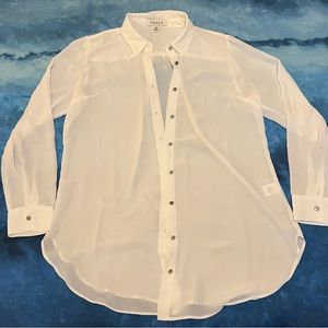 White button down blouse